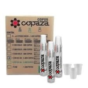 CAIXA COPO DESCARTAVEIS 400 ML COPAZA TRANSPARENTE C/1000 UNIDADES (20X50)