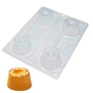 FORMA SILICONE PUDIM CONJUNTO 3 PARES