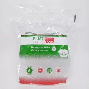 FORMA PARA PUDIM 500 ML – TAMANHO MÉDIO – C/6 UNIDADES