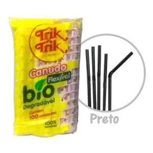 CANUDO BIO FLEXÍVEL BLACK EMBALADO – C/ 100 UNIDADES