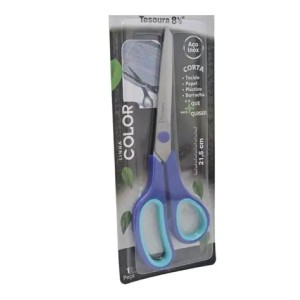 TESOURA MULTIUSO AZUL NÚMERO 8 AÇO INOX 21,5 CM