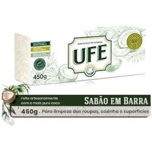 SABÃO DE COCO UFE COM 5 UNIDADES DE 90 GRAMAS (450 GRAMAS TOTAL)