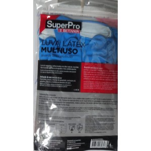 LUVA LATEX LIMPEZA TAMANHO G AZUL