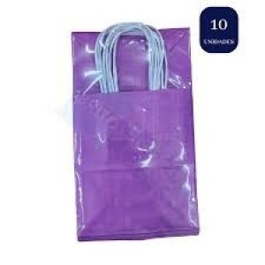 SACOLA DE PAPEL 18X09X22 -  PACOTE COM 10 UNIDADE